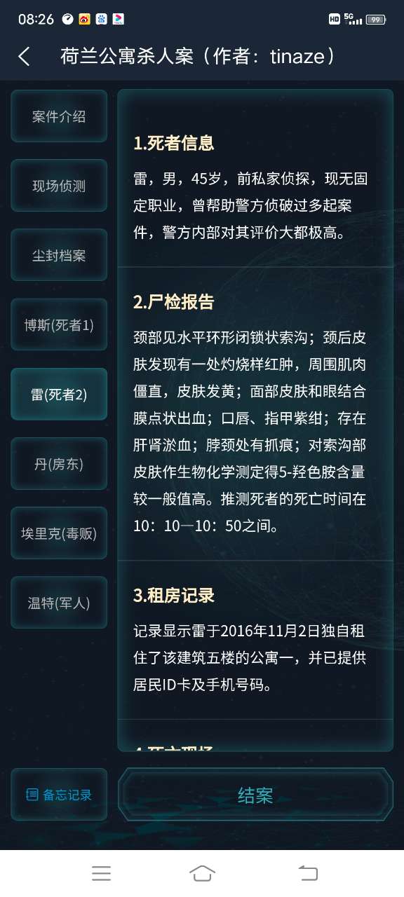 犯罪大师荷兰公寓杀人案(2)